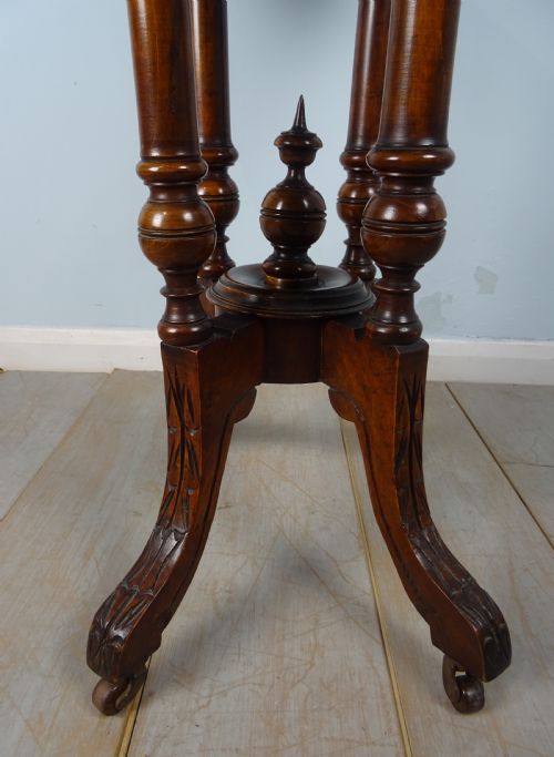 INLAID OVAL WALNUT OCCASIONAL SIDE TABLE - ADDITIONAL PHOTO 13