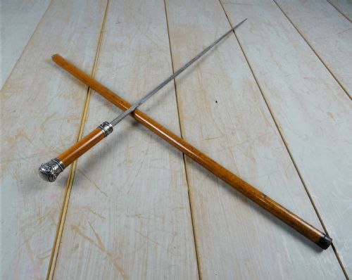 fig 1. A Fine Quality 19th C Walking Stick Sword Stick