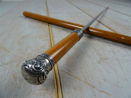 A Fine Quality 19th C Walking Stick Sword Stick