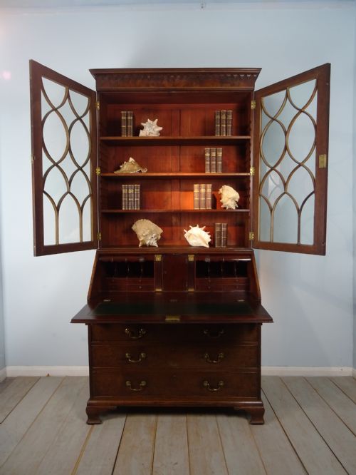 18TH CENTURY GEORGIAN MAHOGANY BUREAU BOOKCASE - ADDITIONAL PHOTO 7
