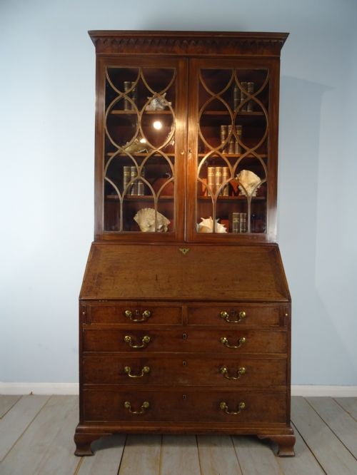 18TH CENTURY GEORGIAN MAHOGANY BUREAU BOOKCASE - ADDITIONAL PHOTO 5