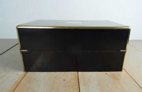 VICTORIAN CAMPAIGN BRASS BOUND COROMANDEL WRITING SLOPE - ADDITIONAL PHOTO 17