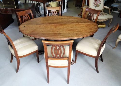 19TH C WALNUT OVAL DINING TABLE - ADDITIONAL PHOTO 6