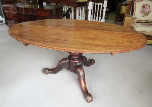 19TH C WALNUT OVAL DINING TABLE - ADDITIONAL PHOTO 2