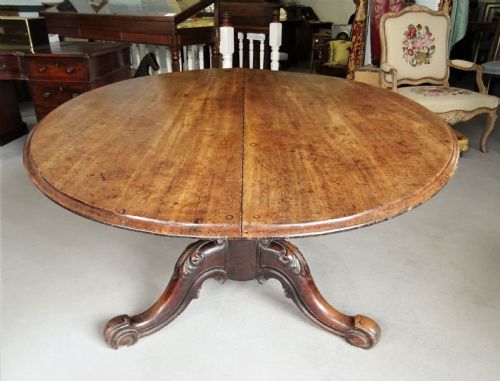 19TH C WALNUT OVAL DINING TABLE - ADDITIONAL PHOTO 10