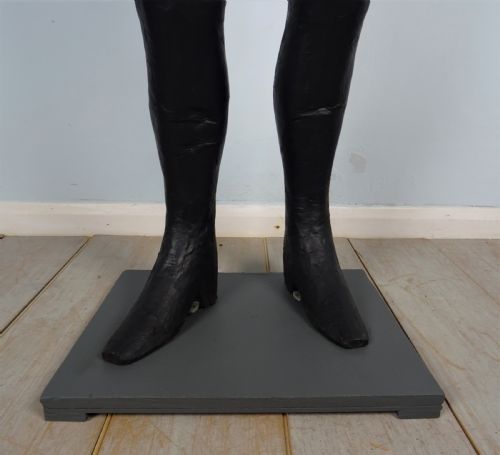 RARE LIFE SIZE ANTIQUE SHOP DISPLAY PAINTED PAPIER MACHE MANNEQUIN - ADDITIONAL PHOTO 5