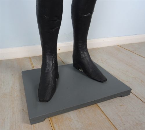 RARE LIFE SIZE ANTIQUE SHOP DISPLAY PAINTED PAPIER MACHE MANNEQUIN - ADDITIONAL PHOTO 6