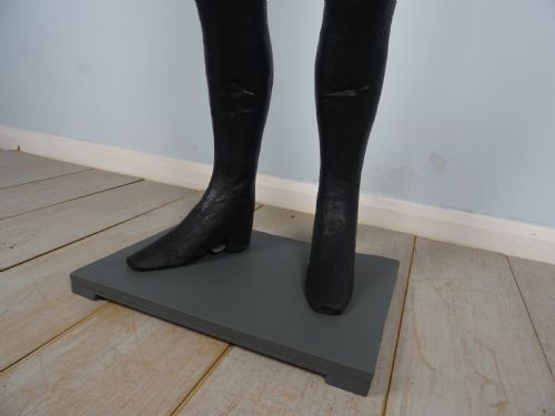 RARE LIFE SIZE ANTIQUE SHOP DISPLAY PAINTED PAPIER MACHE MANNEQUIN - ADDITIONAL PHOTO 8