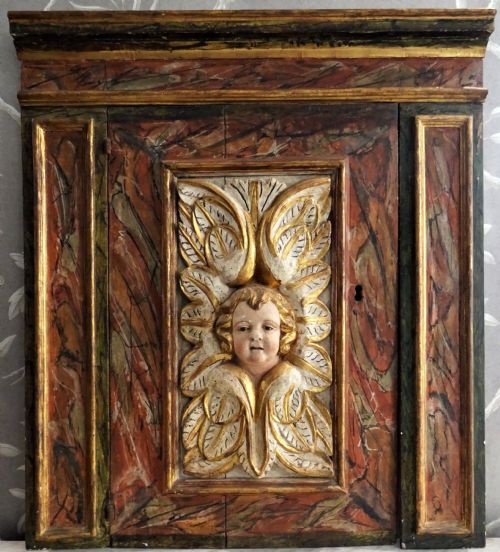 ITALIAN BAROQUE PANEL FEATURING THE HEAD OF A CHERUB PUTTO - ADDITIONAL PHOTO 5