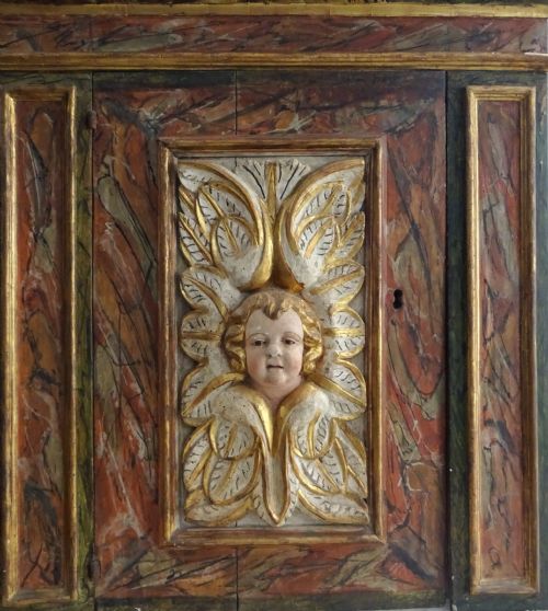 ITALIAN BAROQUE PANEL FEATURING THE HEAD OF A CHERUB PUTTO - ADDITIONAL PHOTO 6