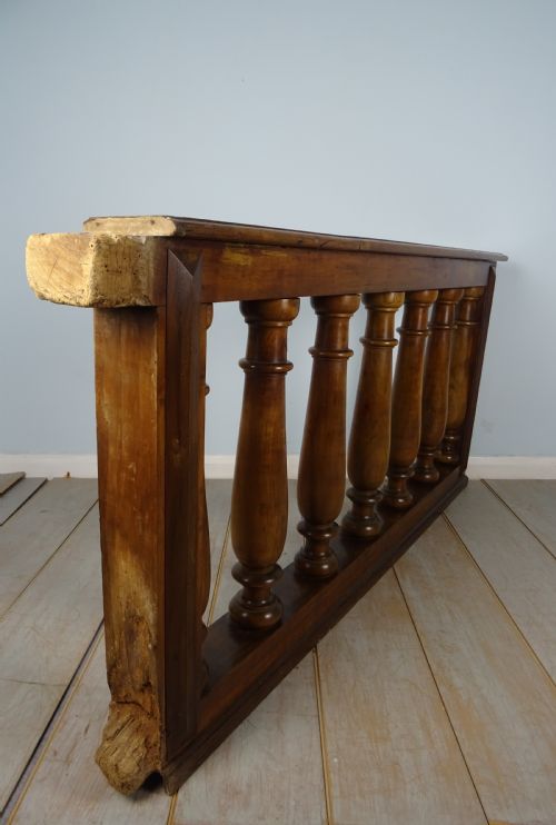 PAIR OF ITALIAN WALNUT BALUSTER RAILS - ADDITIONAL PHOTO 1