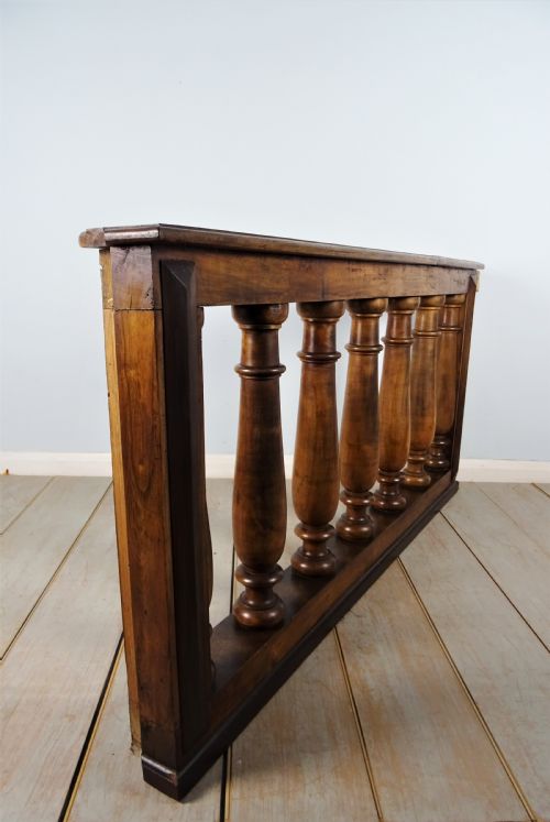 PAIR OF ITALIAN WALNUT BALUSTER RAILS - ADDITIONAL PHOTO 2