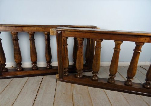 pair of italian walnut baluster rails - CATEGORY: ANTIQUE MISCELLANEOUS - DATED 18TH CENTURY
