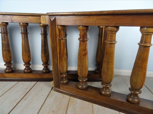 PAIR OF ITALIAN WALNUT BALUSTER RAILS - ADDITIONAL PHOTO 16