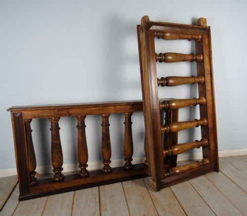 PAIR OF ITALIAN WALNUT BALUSTER RAILS - ADDITIONAL PHOTO 6
