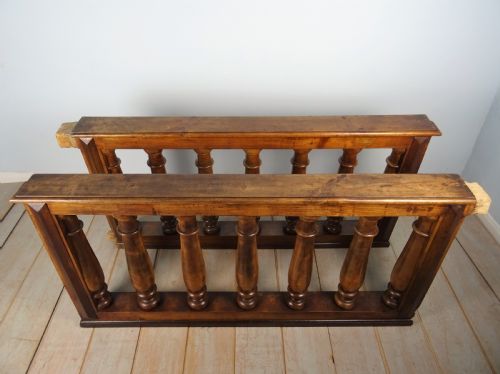 PAIR OF ITALIAN WALNUT BALUSTER RAILS - ADDITIONAL PHOTO 8