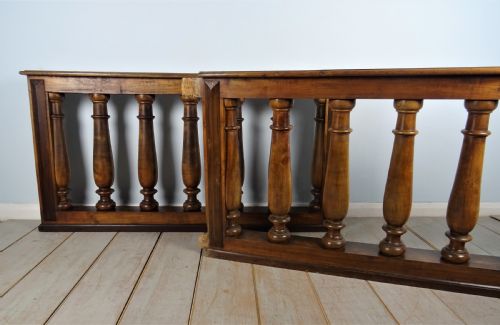 PAIR OF ITALIAN WALNUT BALUSTER RAILS - ADDITIONAL PHOTO 12