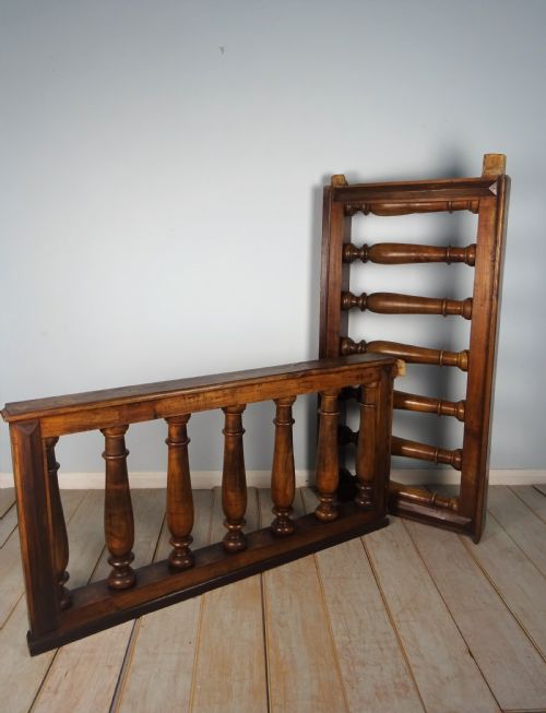 PAIR OF ITALIAN WALNUT BALUSTER RAILS - ADDITIONAL PHOTO 14