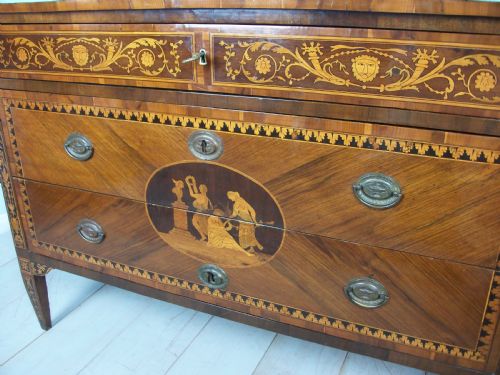 ANTIQUE ITALIAN NEOCLASSICAL COMMODE IN THE MANNER OF MAGGIOLINI - ADDITIONAL PHOTO 5