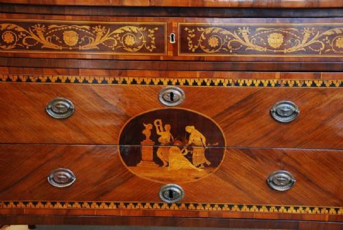 ANTIQUE ITALIAN NEOCLASSICAL COMMODE IN THE MANNER OF MAGGIOLINI - ADDITIONAL PHOTO 8
