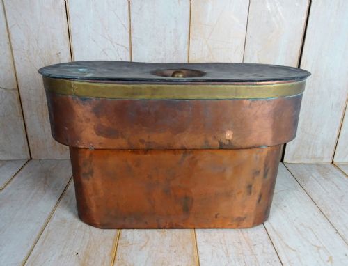 antique 19th century italian copper steamer pot with lid - CATEGORY: ANTIQUE METAL - DATED 19TH CENTURY
