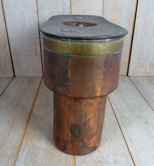 ANTIQUE 19TH CENTURY ITALIAN COPPER STEAMER POT WITH LID - ADDITIONAL PHOTO 2