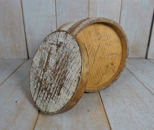 ANTIQUE PAINTED FLOURSUGAR BUCKET - ADDITIONAL PHOTO 1
