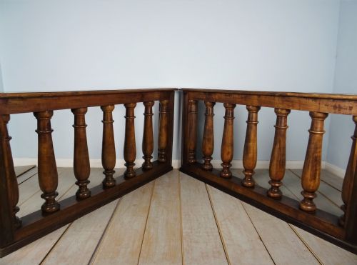PAIR OF ITALIAN WALNUT BALUSTER RAILS - ADDITIONAL PHOTO 17