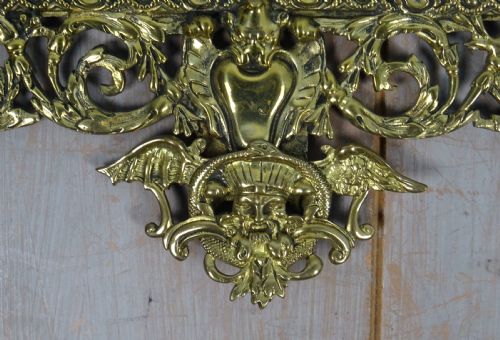 PAIR OF VICTORIAN BRASS WALL MIRRORS - ADDITIONAL PHOTO 4