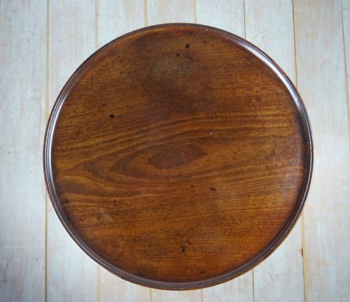 CAMPAIGN MAHOGANY REVOLVING TRIPOD WINE OCCASIONAL TABLE - ADDITIONAL PHOTO 4