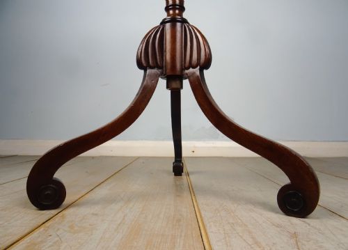 CAMPAIGN MAHOGANY REVOLVING TRIPOD WINE OCCASIONAL TABLE - ADDITIONAL PHOTO 9