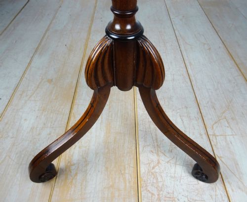 CAMPAIGN MAHOGANY REVOLVING TRIPOD WINE OCCASIONAL TABLE - ADDITIONAL PHOTO 5