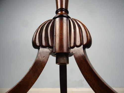 CAMPAIGN MAHOGANY REVOLVING TRIPOD WINE OCCASIONAL TABLE - ADDITIONAL PHOTO 6