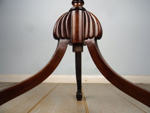 CAMPAIGN MAHOGANY REVOLVING TRIPOD WINE OCCASIONAL TABLE - ADDITIONAL PHOTO 7
