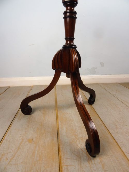 CAMPAIGN MAHOGANY REVOLVING TRIPOD WINE OCCASIONAL TABLE - ADDITIONAL PHOTO 11