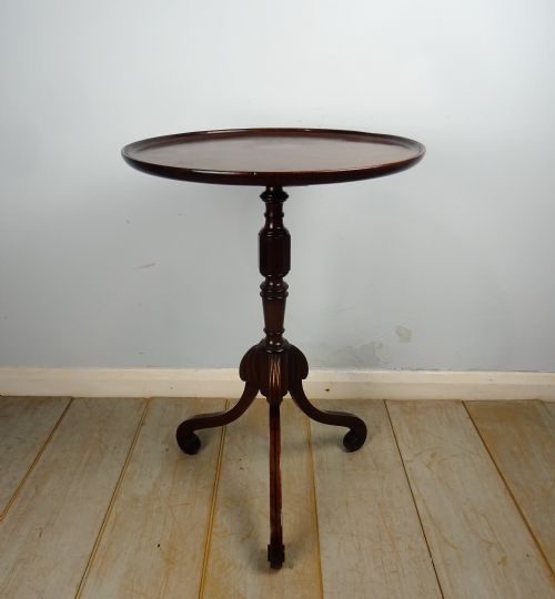 campaign mahogany revolving tripod wine occasional table - CATEGORY: ANTIQUE TABLES - DATED 19TH CENTURY