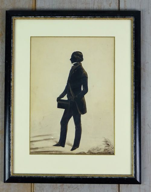 PAIR OF 19TH C PORTRAIT SILHOUETTES OF TWO YOUNG MEN BY FRITH - ADDITIONAL PHOTO 6