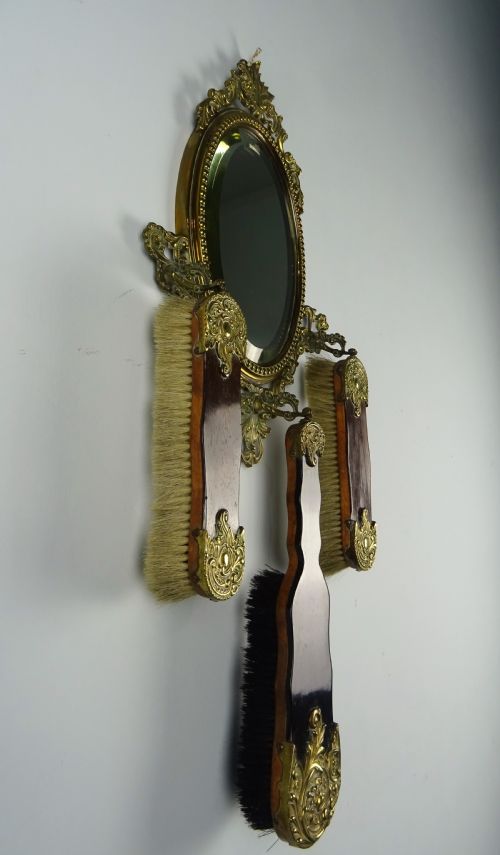 VICTORIAN HALL MIRROR AND BRUSH SET - ADDITIONAL PHOTO 2