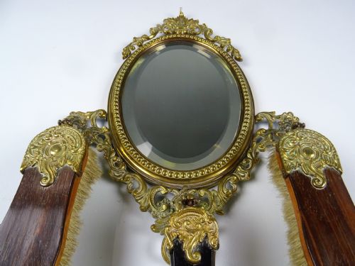 VICTORIAN HALL MIRROR AND BRUSH SET - ADDITIONAL PHOTO 3