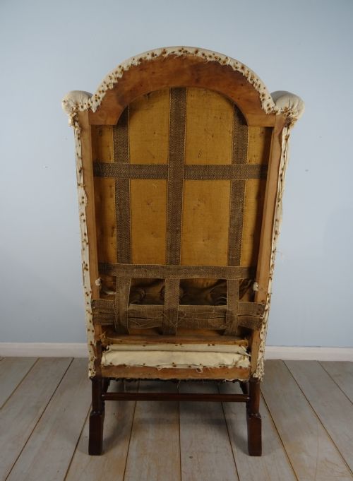 A WILLIAM AND MARY REVIVAL WING BACK ARMCHAIR - ADDITIONAL PHOTO 7