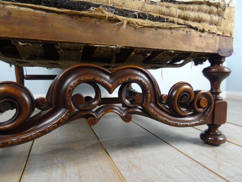 A WILLIAM AND MARY REVIVAL WING BACK ARMCHAIR - ADDITIONAL PHOTO 13