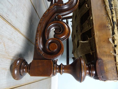 A WILLIAM AND MARY REVIVAL WING BACK ARMCHAIR - ADDITIONAL PHOTO 15