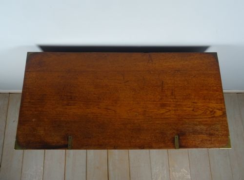 ANTIQUE MILITARY CAMPAIGN SECRETAIRE CHEST OF DRAWERS - ADDITIONAL PHOTO 13