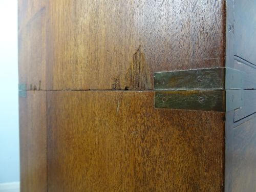 ANTIQUE MILITARY CAMPAIGN SECRETAIRE CHEST OF DRAWERS - ADDITIONAL PHOTO 22