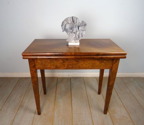 FIGURED MAHOGANY 19TH CENT FRENCH CARDGAMES TABLE - ADDITIONAL PHOTO 1