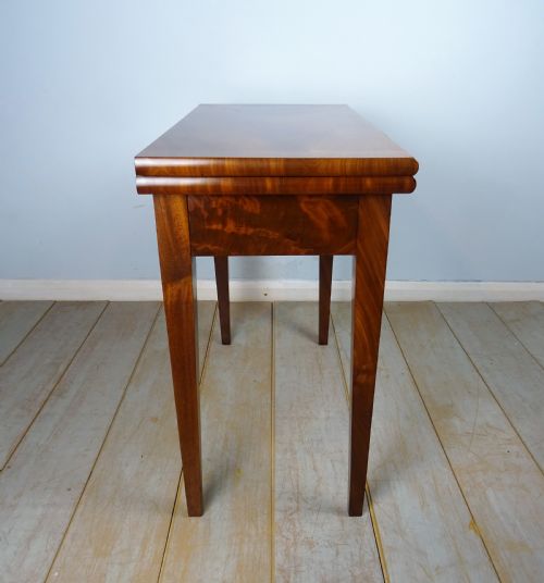 FIGURED MAHOGANY 19TH CENT FRENCH CARDGAMES TABLE - ADDITIONAL PHOTO 3