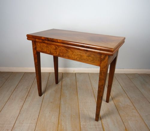 FIGURED MAHOGANY 19TH CENT FRENCH CARDGAMES TABLE - ADDITIONAL PHOTO 6