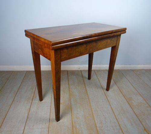 FIGURED MAHOGANY 19TH CENT FRENCH CARDGAMES TABLE - ADDITIONAL PHOTO 7