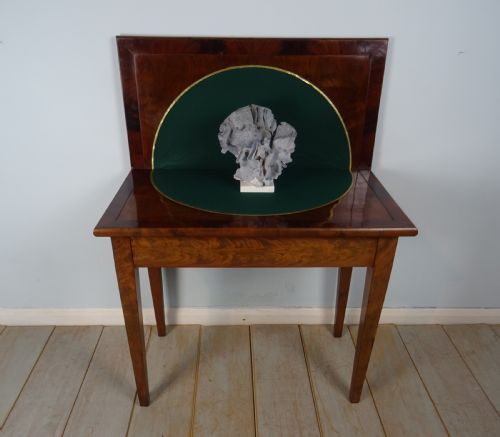 FIGURED MAHOGANY 19TH CENT FRENCH CARDGAMES TABLE - ADDITIONAL PHOTO 9