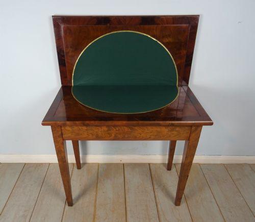 FIGURED MAHOGANY 19TH CENT FRENCH CARDGAMES TABLE - ADDITIONAL PHOTO 10